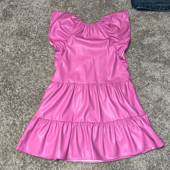 Buddy Love Ronnie Ruffle Short Dress Magenta Size XS Oversized - Picture 7 of 9
